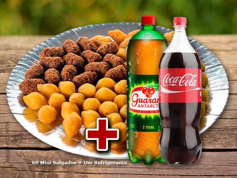 🛎️ 60 Salgadinhos + Refri